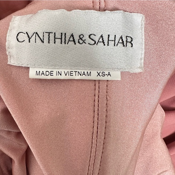 Cynthia & Sahar XIMENA Toasted Sugar CrissCross Halter Satin Mermaid Dress CS112 - Picture 8 of 10